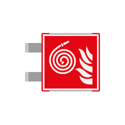 Segnaletica all. Metal profilo ROSSO bifacciale Idrante EN ISO 7010