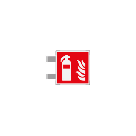 Segnaletica all. Metal bifacciale Estintore EN ISO 7010 F001