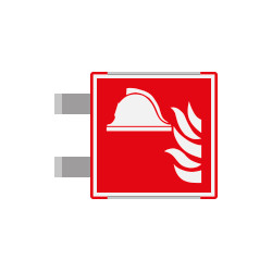Segnaletica all. Metal profilo ROSSO bifacc. Presidio Antinc. EN ISO 7010