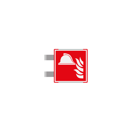Segnaletica all. Metal profilo ROSSO bifacc. Presidio Antinc. EN ISO 7010