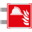 Segnaletica all. Metal profilo ROSSO bifacc. Presidio Antinc. EN ISO 7010