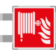 Segnaletica all. Metal bifacciale Lancia antincendio EN ISO 7010 F002