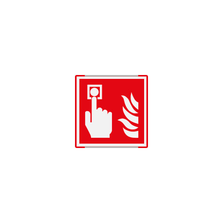 Segnaletica all. Metal mono prof. ROSSO Allarme antincendio EN ISO 7010