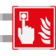 Segnaletica all. Metal profilo ROSSO bifac. Pulsante allarme ENISO7010