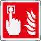 Segnale alluminio METAL monofacciale Pulsante Antincendio EN ISO 7010