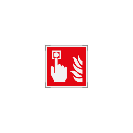 Segnale alluminio METAL monofacciale Pulsante Antincendio EN ISO 7010