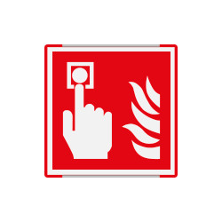 Segnaletica all. Metal mono prof. ROSSO Allarme antincendio EN ISO 7010