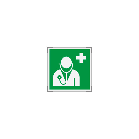 Segnaletica all. Metal mono Personale Medico EN ISO 7010 E009