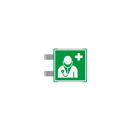 Segnal. all. Metal prof. VERDE bifacciale Presidio Medico EN ISO 7010