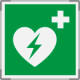 Segnaletica all. Metal mono Defibrillatore EN ISO 7010 E010