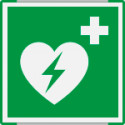 Segnal. all. Metal mono profilo VERDE Defibrillatore EN ISO 7010 E010
