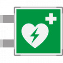 Segnaletica all. Metal bifacciale Defribillatore EN ISO 7010 E010
