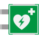 Targa bifacciale METAL Defibrillatore EN ISO 7010
