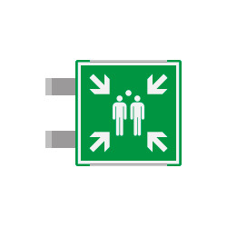 Segnal. all. Metal prof. VERDE bifacciale Punto di Raccolta EN ISO 7010