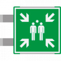 Segnal. all. Metal prof. VERDE bifacciale Punto di Raccolta EN ISO 7010