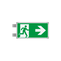 Segnaletica all. Metal bifacciale uscita ds EN ISO 7010