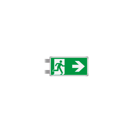 Segnaletica all. Metal bifacciale uscita ds EN ISO 7010