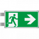 Segnaletica all. Metal bifacciale uscita ds EN ISO 7010