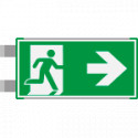 Segnaletica all. Metal VERDE bifacciale uscita ds EN ISO 7010