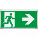 Segnale all. Metal monofacciale Uscita emergenza dx EN ISO 7010