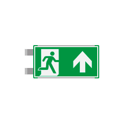 Segnaletica all. Metal VERDE bifacciale uscita nord EN ISO 7010