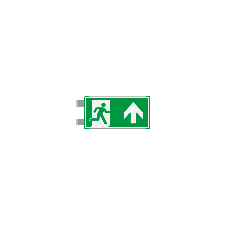 Segnaletica all. Metal VERDE bifacciale uscita nord EN ISO 7010