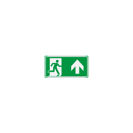 Segnale all. Metal monofacc. profilo VERDE Uscita emergenza EN ISO 7010