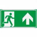 Segnale all. Metal monofacc. profilo VERDE Uscita emergenza EN ISO 7010
