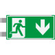 Segnaletica all. Metal VERDE bifacciale uscita sud EN ISO 7010