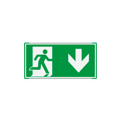 Segnale all. Metal monofacc. profilo VERDE Uscita emergenza EN ISO 7010