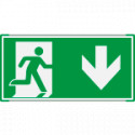 Segnale all. Metal monofacc. profilo VERDE Uscita emergenza EN ISO 7010