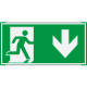 Segnale all. Metal monofacc. profilo VERDE Uscita emergenza EN ISO 7010