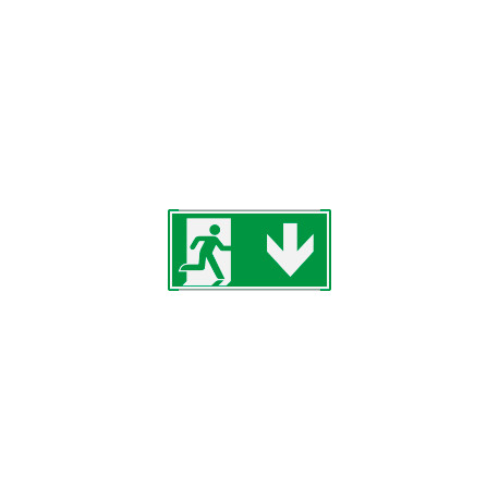 Segnale all. Metal monofacc. profilo VERDE Uscita emergenza EN ISO 7010