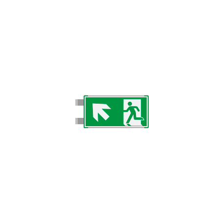 Segnaletica all. Metal VERDE bifacciale uscita NORD OVEST EN ISO 7010