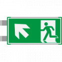 Segnaletica all. Metal VERDE bifacciale uscita NORD OVEST EN ISO 7010