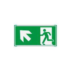 Segnale all. Metal monofacc. profilo VERDE Uscita emergenza EN ISO 7010
