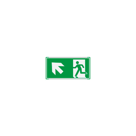 Segnale all. Metal monofacc. profilo VERDE Uscita emergenza EN ISO 7010