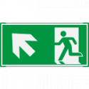 Segnale all. Metal monofacc. profilo VERDE Uscita emergenza EN ISO 7010