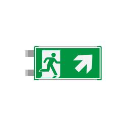 Segnaletica all. Metal VERDE bifacciale uscita NORD EST EN ISO 7010