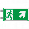 Segnaletica all. Metal VERDE bifacciale uscita NORD EST EN ISO 7010