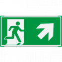Segnale all. Metal monofacc. profilo VERDE Uscita emergenza EN ISO 7010