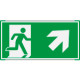 Segnale all. Metal monofacc. profilo VERDE Uscita emergenza EN ISO 7010