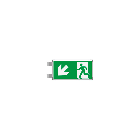 Segnaletica all. Metal bifacciale uscita SUD OVEST EN ISO 7010