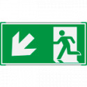 Segnale all. Metal monofacc. profilo VERDE Uscita emergenza EN ISO 7010