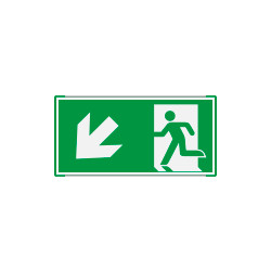 Segnale all. Metal monofacc. profilo VERDE Uscita emergenza EN ISO 7010