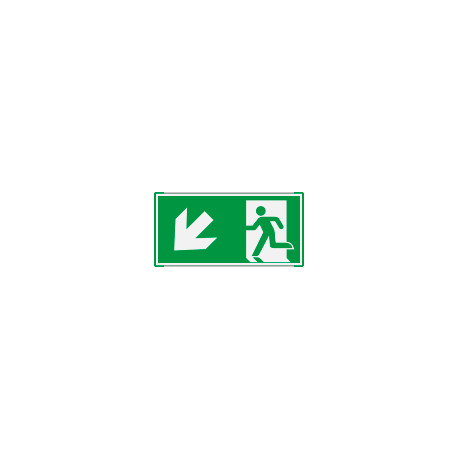 Segnale all. Metal monofacc. profilo VERDE Uscita emergenza EN ISO 7010