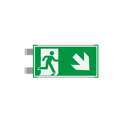 Segnaletica all. Metal VERDE bifacciale uscita SUD EST EN ISO 7010