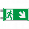 Segnaletica all. Metal VERDE bifacciale uscita SUD EST EN ISO 7010