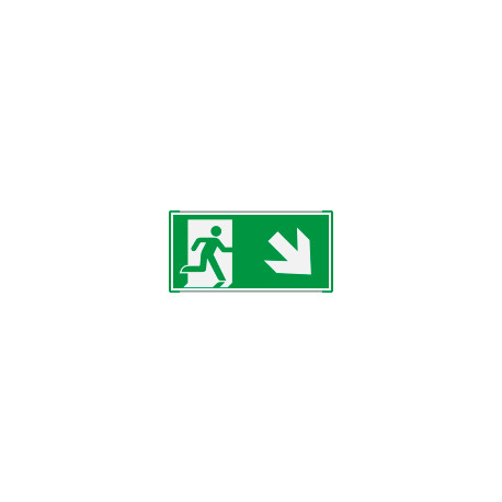 Segnale all. Metal monofacc. profilo VERDE Uscita emergenza EN ISO 7010