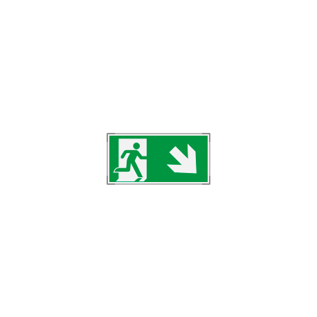 Segnale all. Metal monofacciale Uscita emergenza dx basso EN ISO 7010